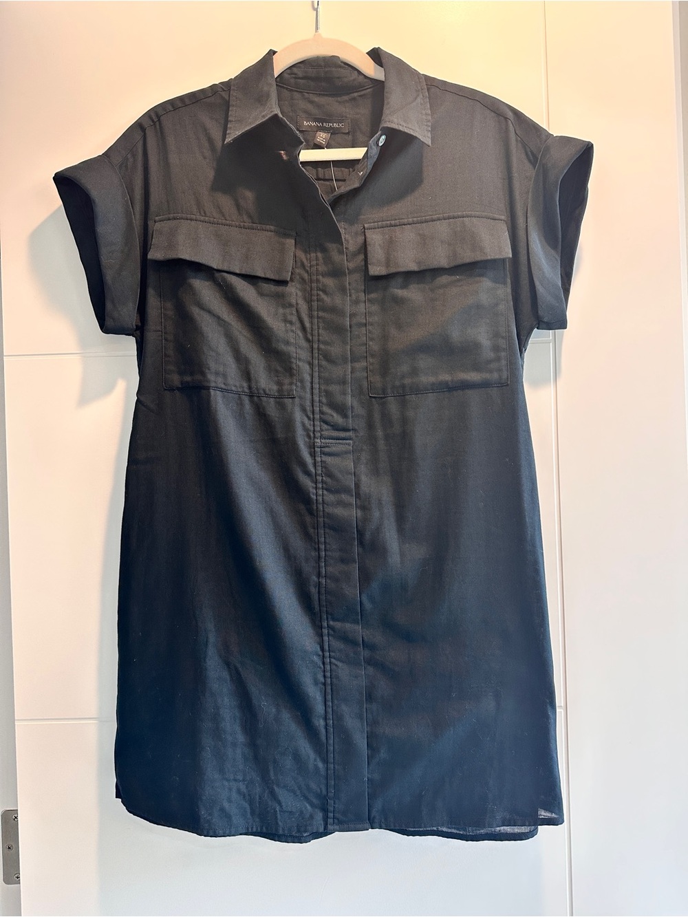 Banana Republic Short Sleeve Utility Shirt Dress